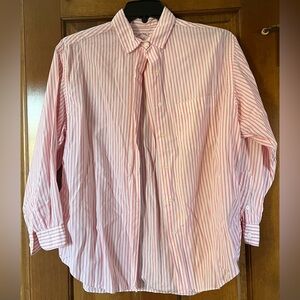 Brooks Brothers Pink and White Striped Dress Shirt